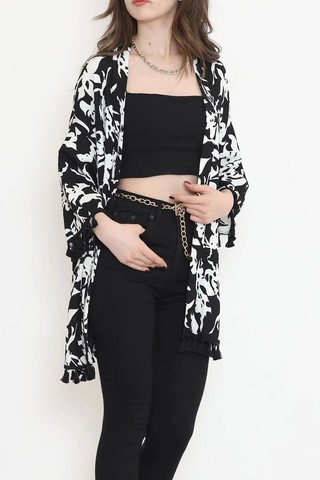 Desenli Kimono Beyazsiyah - 2492.555. Çok Renkli
