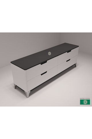 Tv Ünitesi 4 Çekmeceli Beyaz&antrasit Rengi