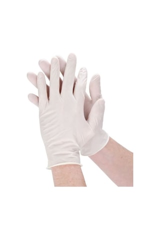 Ebruli Latex Pudrasız Eldiven L 100'lü