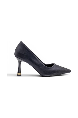 Shoes 1905 Simli Kadın Stiletto siyah