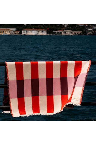 Emaylabxcudl Sunday Örtü Krem - Turuncu - Pembe - Bordo