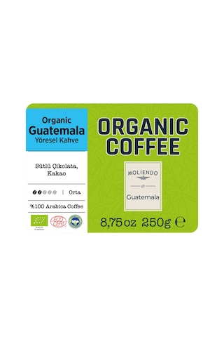 Moliendo Organic Guatemala Yöresel Çekirdek Kahve 250 G