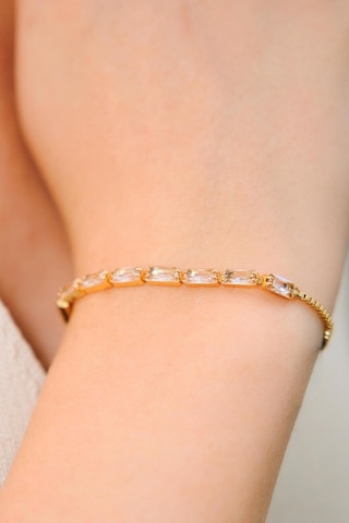 Altın Kaplama Baget Su Yolu Ayarlanabilir Çelik Bileklik Gold