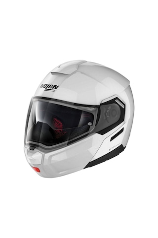 Nolan N90.3 Classic N-com Çeneden Açılır Kask 005 Beyaz Beyaz