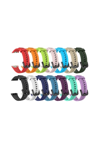 Huawei Band 6 Zore Krd-47 Silikon Kordon-Mor