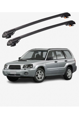 Subaru Forester 2003-2007 Trx1 Thunder Carrier Kilitli Ara Atkı Taşıyıcı Tavan Barı Gri