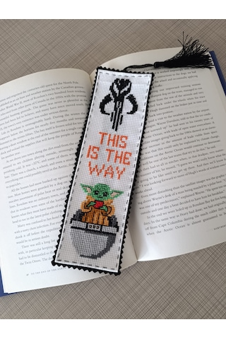Yoda Temalı Kanaviçe Kitap Ayracı