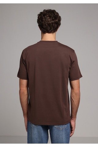 Colin's Colins Comfort Fit Yuvarlak Yaka Düz Erkek Kahverengi Kısa Kol Tişört Cl1073965 Q1.v1 Brw Kahverengi