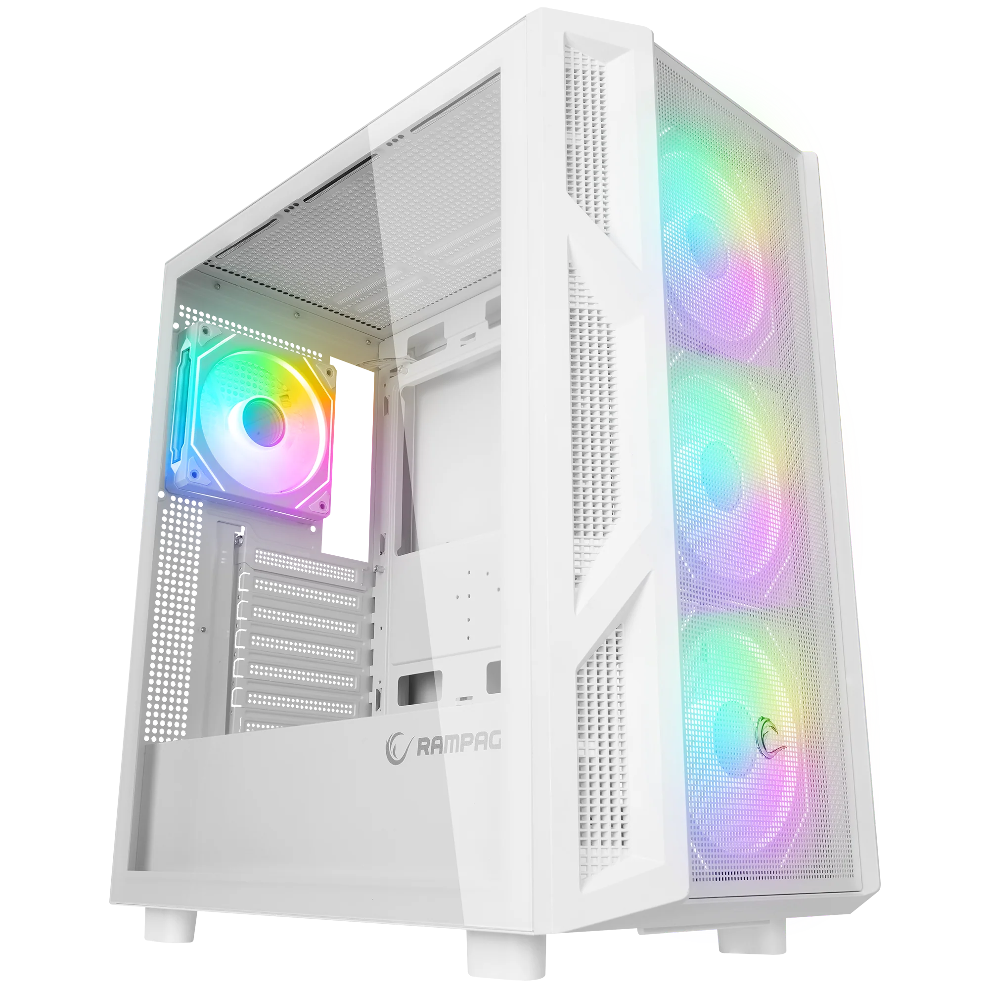 Rampage Humble Mesh Beyaz 4x120 Rgb Fan 650w 80+ Oyuncu Gamıng Kasa