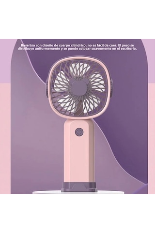 Taşınabilir El Tipi Vantilatör Usb Şarj Edilebilir Cep Telefonu Tutucu Pa Mor,