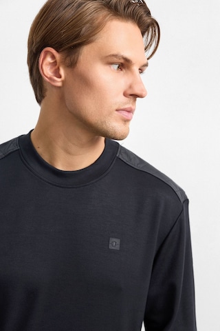 Backandbond Siyah Omuz Detaylı Bisiklet Yaka Sweatshirt