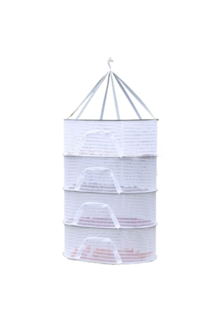4 Katmanlı Kurutma Ağı Katlanabilir Sinek Kafesi - Beyaz