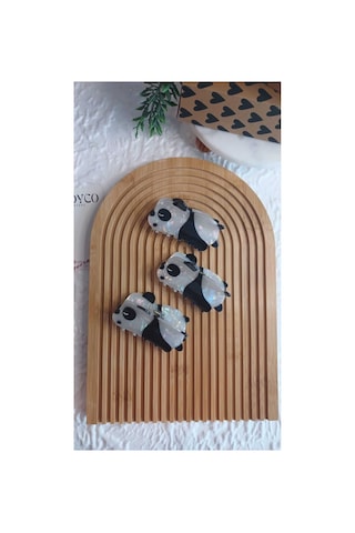 Panda Model Kemik Mandal Toka 1 Adet Krem