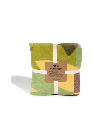 Bigghome Botanik Çift Kişilik Battaniye 200 X 220 Cm Karışık