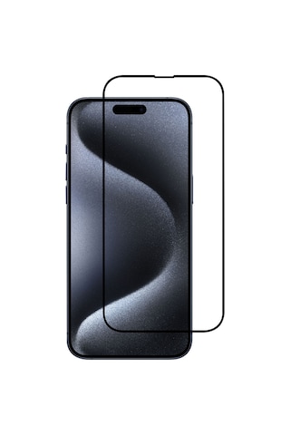 Apple iPhone 15 Pro Max Uyumlu Anti Static Toz Tutmaz Çerçeveli Ekran Koruyucu