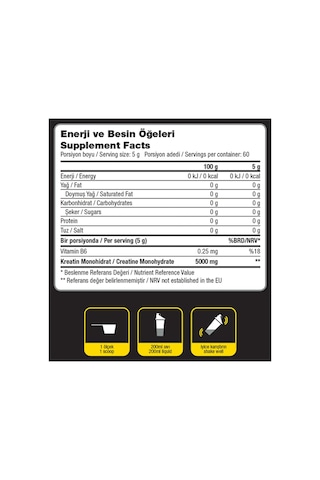 Dynamic Creatine Powder 300 Gr Kreatin Creatin