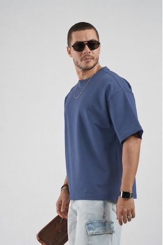 King Brich Oversize Kalıp Basic %100 Pamuklu Erkek Tişört Lacivert