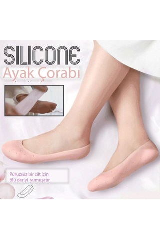 Ayak Bakımı İçin Silikon Nemlendirici Jel Ayak Çorapları - Silikon Patik