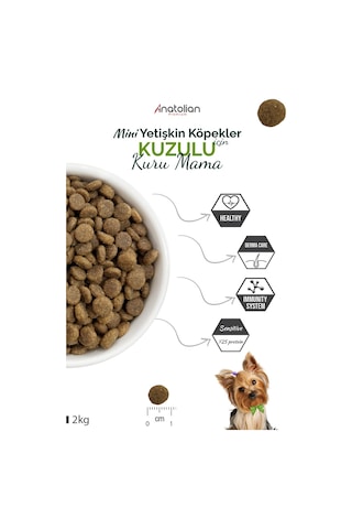 Anatolian Premium Kuzu Etli Küçük Irk Yetişkin Köpek Maması 2 KG