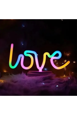 Hubrendy Emin Neon Işıklı Love Yazılı Masa Gece Lambası 16022316