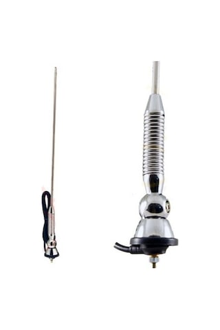 Üniversal Yaylı Anten Gömme Nikel Krom Çamurluk Anteni Uzayabilen