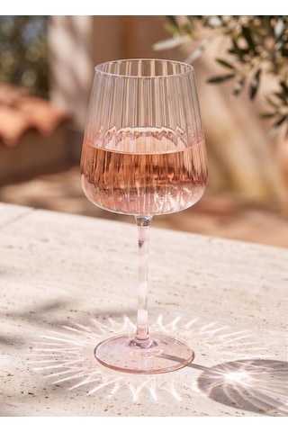 The Mia Şarap Kadehi Pembe Beyaz 600 Ml Çok Renkli