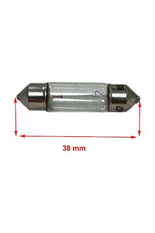 Bosch Eco 12v C5w 5w Sv 8.5-8 Halojen Sofit Tavan, Bagaj Ampulü 38 Mm 10 Adet