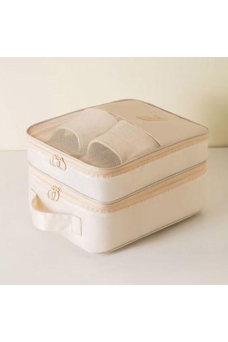 Su Geçirmez Saklama Çantası Tekerlekli Kutu Aksesuarları Bavul Düzenleyiciler Taşınabilir Ayakkabı Çantası Ev Gri