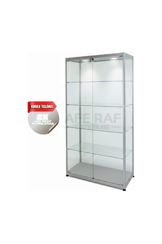 Aferafsistemleri Alüminyum Camlı Dolap, Camlı Vitrin, Koleksiyon Vitrini, Acv 901