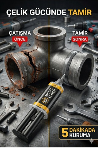 Metal Yapıştırıcı İkiz Şırınga Güçlü Epoksi Tamir Yapıştırıcısı