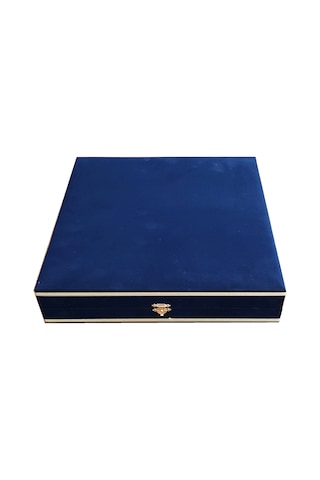 Armada Çini 25 Cm Tabak Kadife Kutusu Lacivert Armada Çini 25 Cm Tabak Kadife Kutusu Lacivert