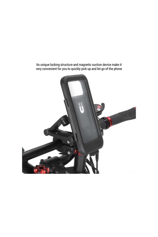 Yifomall Motosiklet Ve Bisiklet İçin Su Geçirmez Manyetik Telefon Tutucu - Sürtünmeye Dayanıklı, Dokunmatik Ekran Desteği, Çıkış Seyahatleri İçin Uygun