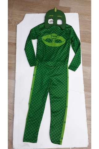 Unisex Çocuk Kertenkele Kostüm Yeşil