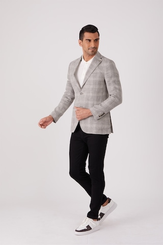 Dufy Gri Erkek Slim Fit Mono Yaka Ceket - 86413 Gri