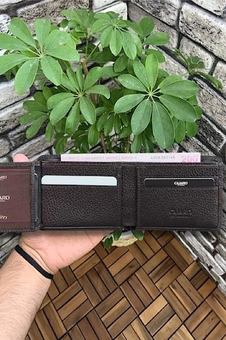 Derije Hakiki Deri Kahverengi Spor Şeritli Erkek Cüzdanı T1652 Çok Renkli