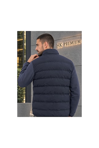 Hk Premium Tekstil Oysho Kumaş Kollu Şişme Mont Su İtici Kışlık Lacivert