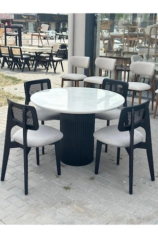 Hazeran Mutfak Masa Sandalye Takımı, Salon Takımı, Yemek Odası Takımı Siyah