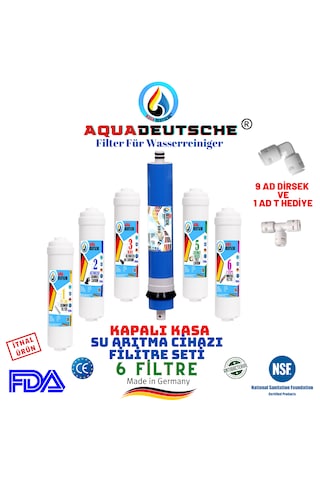 Kapalı Kasa 6 Filtre 12 Aşama Su Arıtma Filtre Seti
