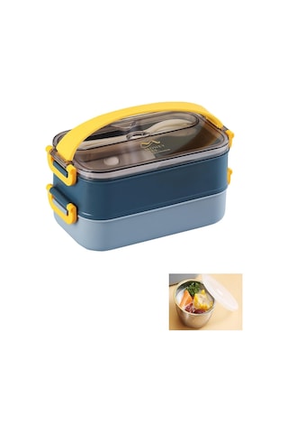 Vagonlife Bento Lunch Box Ofis-Okul İçin Yeni Nesil Sefer Tası -Çorba Kaseli Model-Paslanmaz Çelik 001