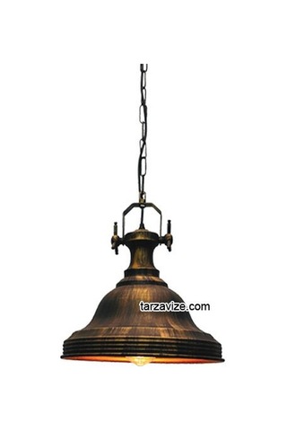 Tarzavize Trt53 Dekoratif Eskitme Tekli Retro Modern Sarkıt Avize Eskitme