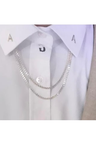 Kişiye Özel Gümüş Yaka İnesi Beyaz