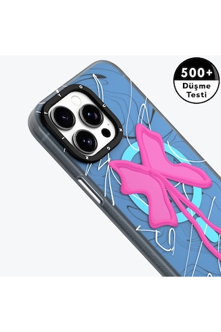 Apple Uyumlu iPhone 15 Pro Kılıf Magsafe Özellikli Youngkit Anti-trend Serisi Kapak Mavi