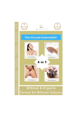 Lüks %100 Doğal Güzel Kokulu El Yüz Saç Vücut Cilt Orijinal Bitkisel Termal Kil Sabunu 100g - 5 Adet Karışık