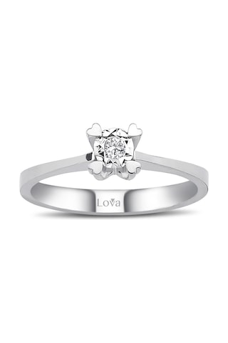 Lova 0,30 Karat Efektli Pırlanta Tektaş Yüzük - 1070091