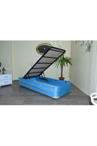 Bengimobilya Baza Taytüyü Turkuaz Model Silinir Kapitone Başlık Metal Transm