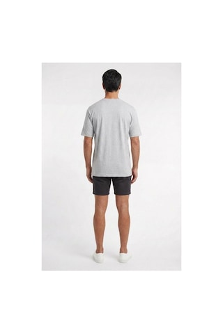 Lixa Basic Gri Oversize Erkek T-shirt 141121 Siyah