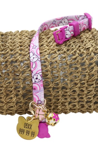 Caramelos Güvenlik Kilitli Kedi Tasması Isimli Künyesi Pmtv