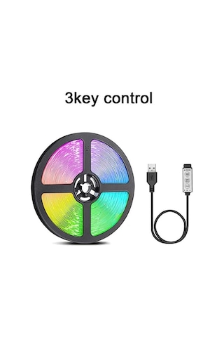 Uzaktan Kumanda Rgb5050 Müzik Sync Esnek 5 V Lamba 3key-15m