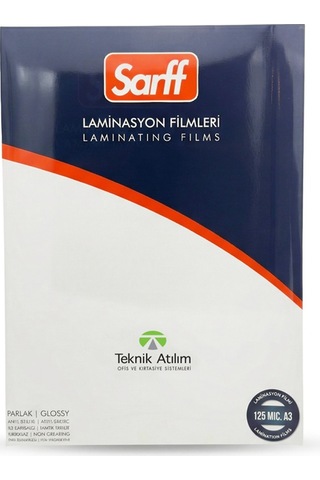 Sarff Pro 125mıc Laminasyon Filmleri - A3 426x303mm - 100adet