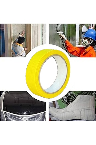 Renkli Maskeleme Kağıt Bant Boya Bandı 24mmx20mt Sarı